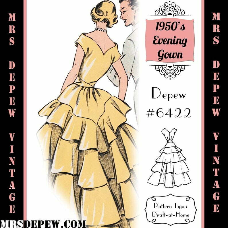 Vintage Sewing Pattern 1950's Ladies' Off Shoulder image 0