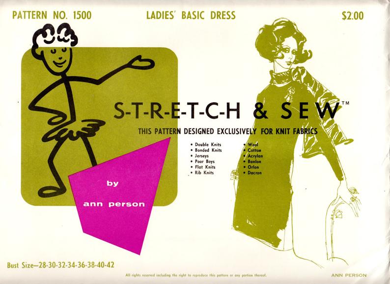 1960's Vintage Sewing Pattern Stretch & Sew 1500 image 0
