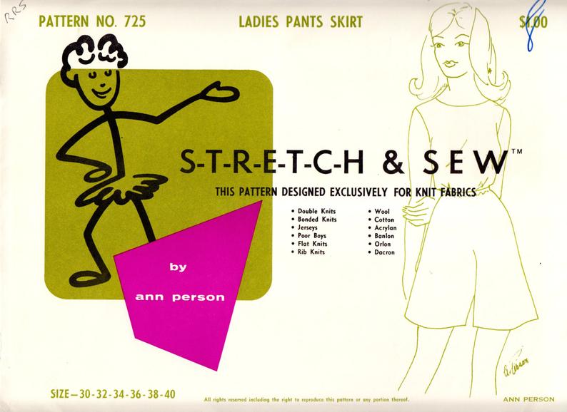 1960's Vintage Sewing Pattern Stretch & Sew 725 image 0