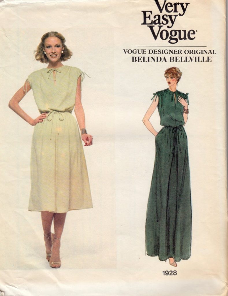 Vintage Sewing Pattern Ladies Dress 1970's Vogue 1928 image 0