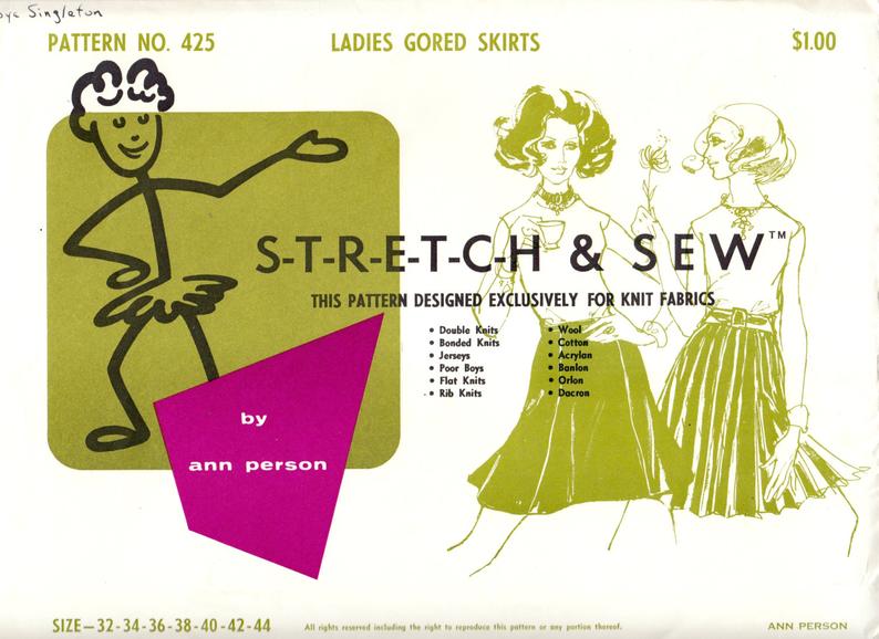 1960's Vintage Sewing Pattern Stretch & Sew 425 image 0