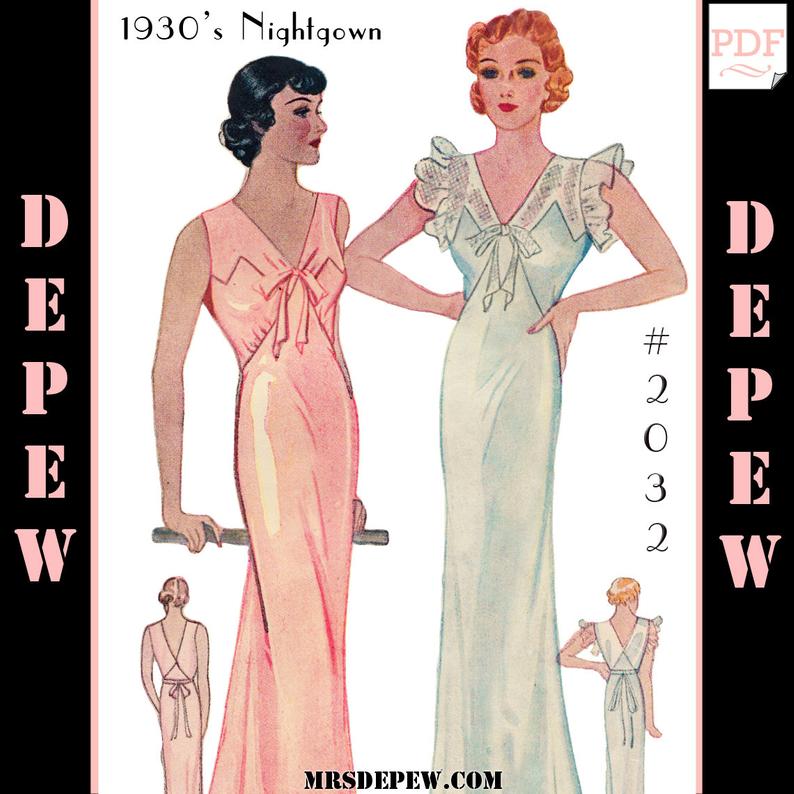 Vintage Sewing Pattern Reproduction 1930's Ladies' image 0