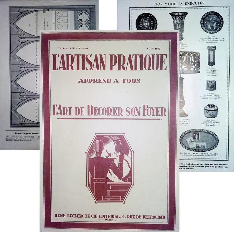 1932 French Home Decor Magazine:  Instant Digital Download image 0