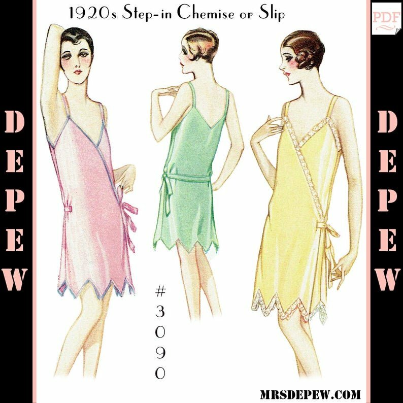 Vintage Sewing Pattern Ladies' 1920s Step-in Chemise & image 0