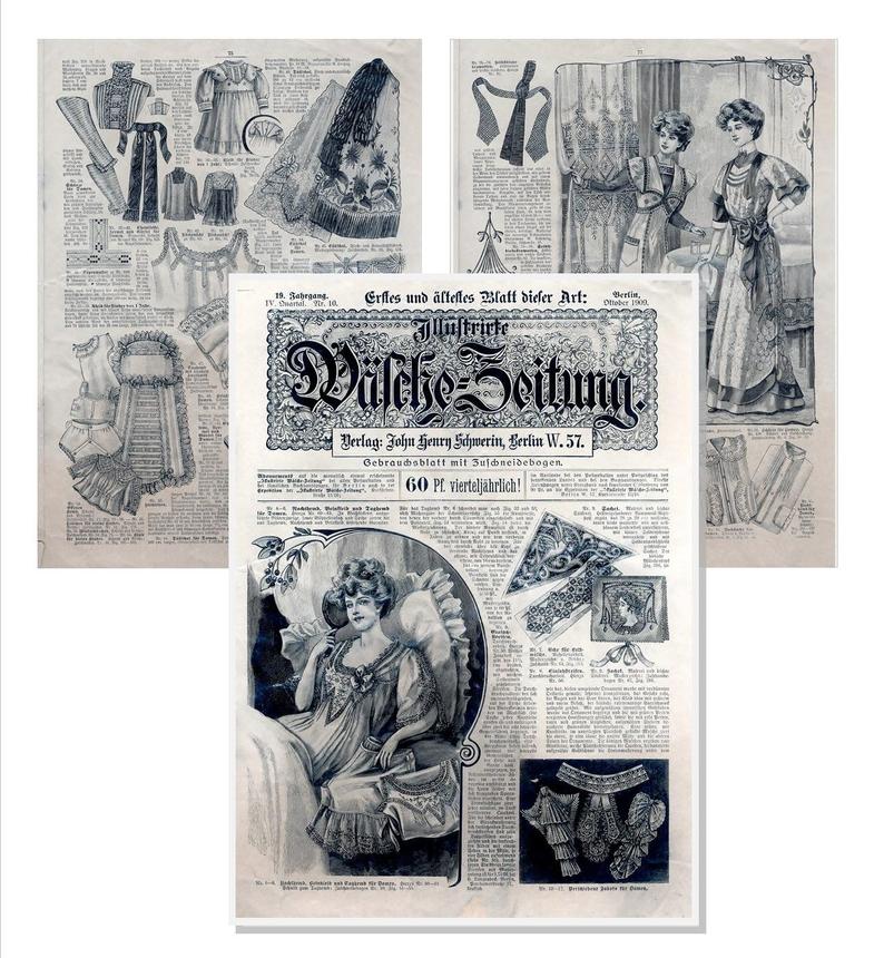 1909 German Women's Fashion Magazine:  Instant Digital image 0