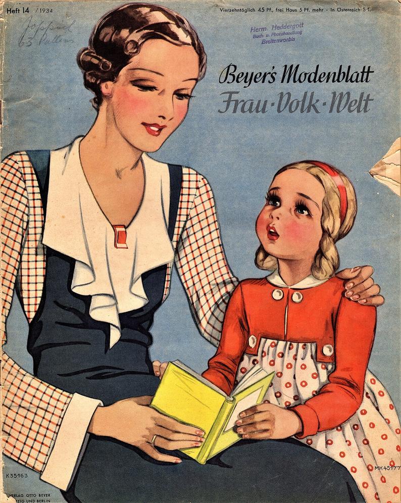 1934 Beyers Frau Volk Welt Book 14 DIGITAL image 0