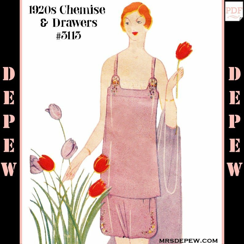 Vintage Sewing Pattern Ladies' 1920s Step-in Chemise & image 0