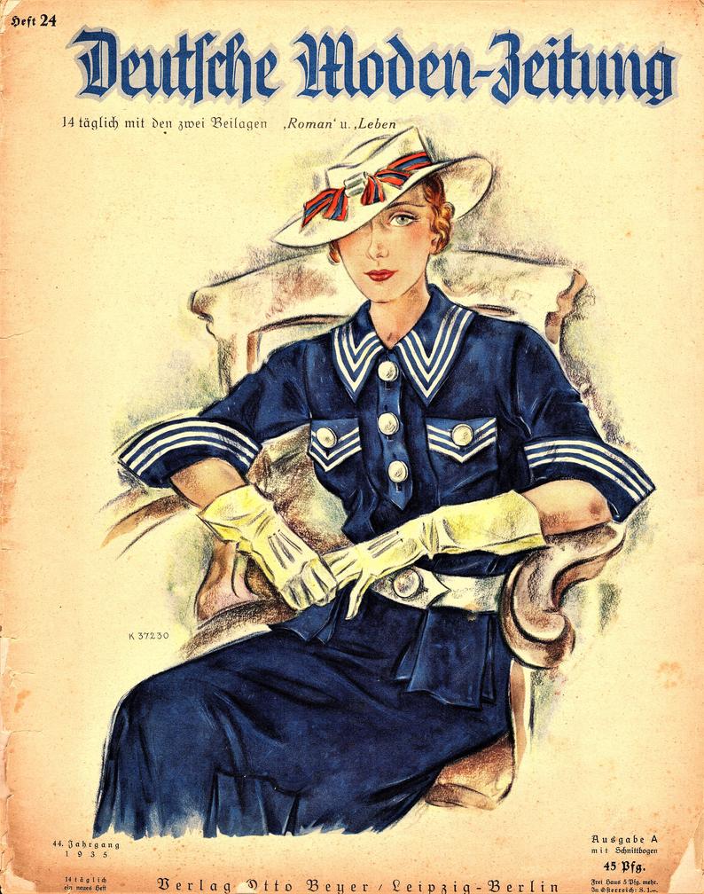 1935 Deutsche Moden Zeitung Book 24 DIGITAL image 0