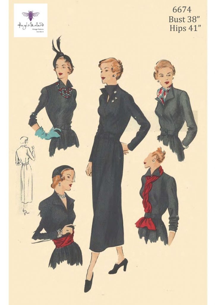 Vintage 1940's Sewing Pattern Elegant Long Line Vogue image 0