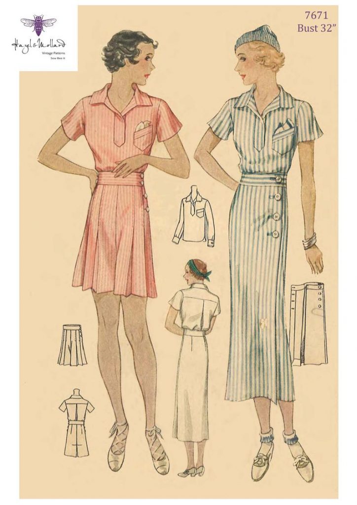 Vintage 1930's Sewing Pattern: Ladies Sports Blouse Skirt image 0