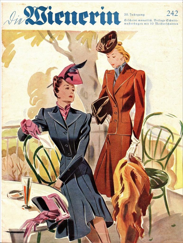 Late 1940s Vienna Fashion Catalog Magazine:  Instant Digital image 0