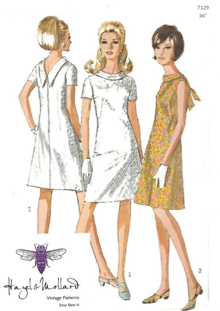 Vintage 1960's Sewing Pattern:  A-Line V-Back Jiffy image 0