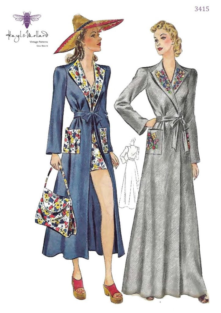 Vintage 1930's Sewing Pattern Beach Coat Bag & House Coat image 0