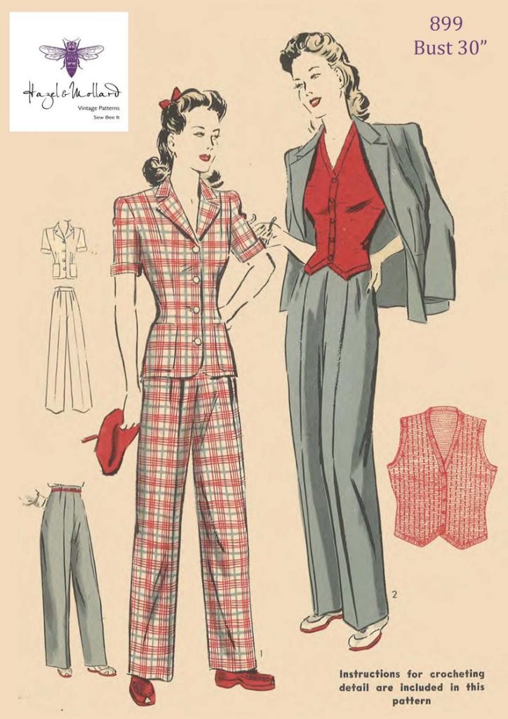 1940's Vintage Sewing Pattern Women's Jacket & Slacks image 0