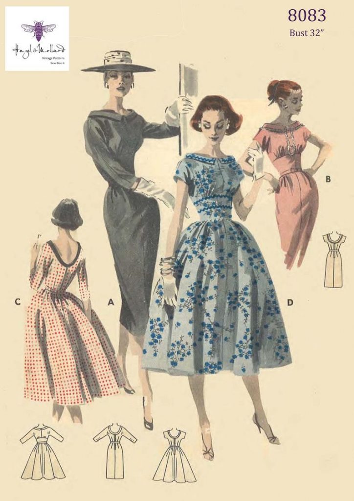 Vintage 1950's Sewing Pattern: Slim Dress & Full Skirted image 0