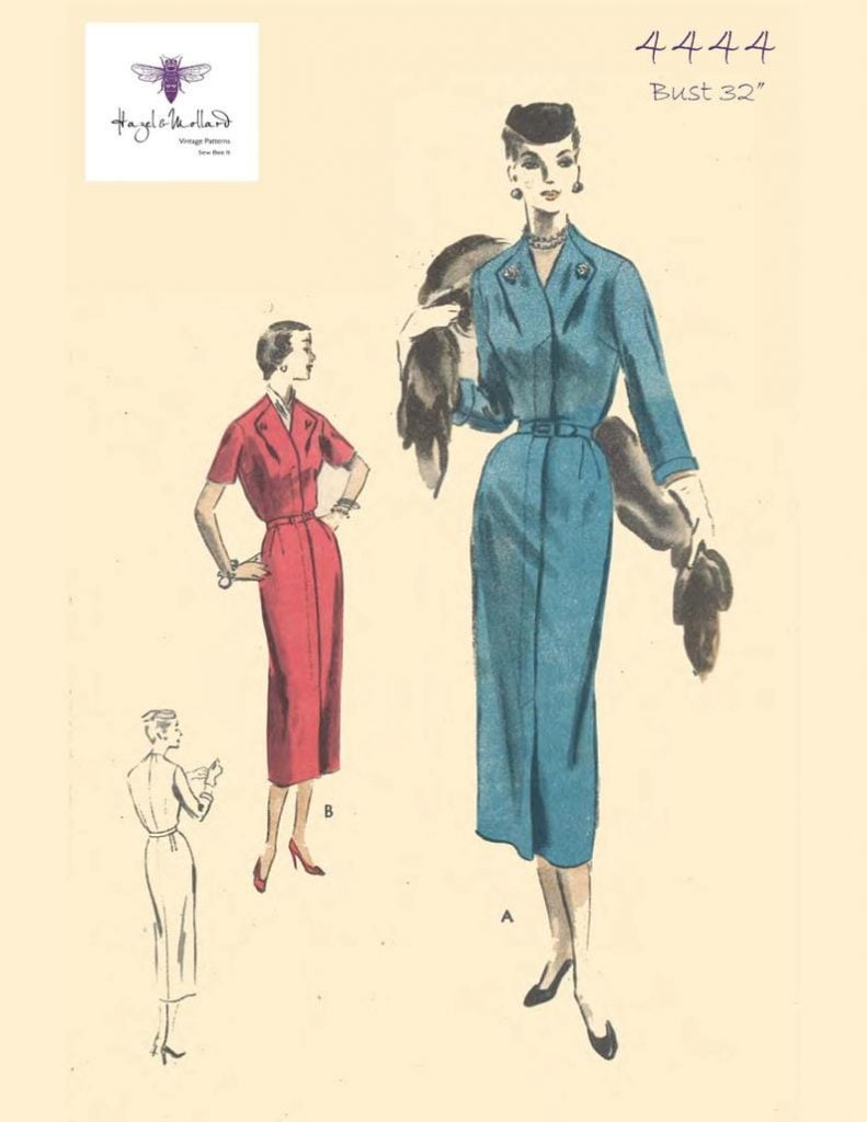 Reproduction 1950's Sewing Pattern High Fashion Designer image 0