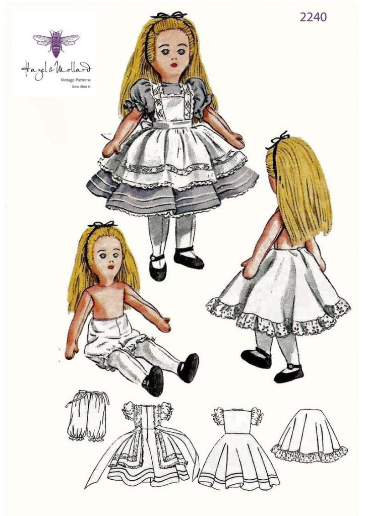 1940's Vintage Sewing Pattern: Alice in Wonderland Doll & image 0