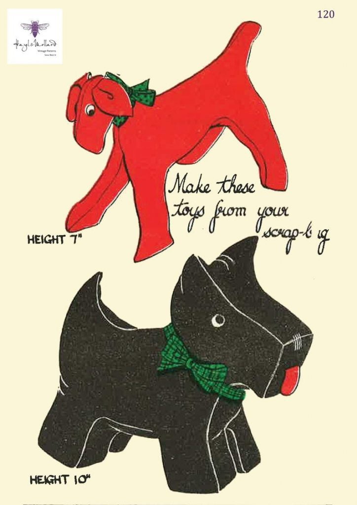 Vintage 1940s Sewing Pattern Economy Design Terrier & Scottie image 0