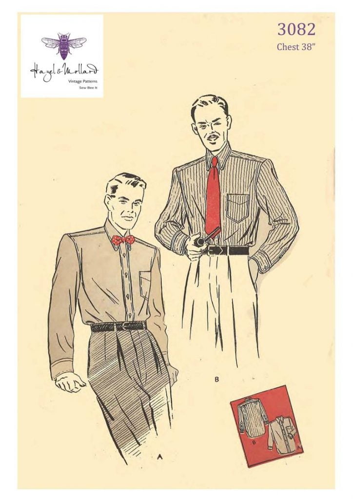 Vintage 1940's Sewing Pattern Men's Regulation Shirt image 0