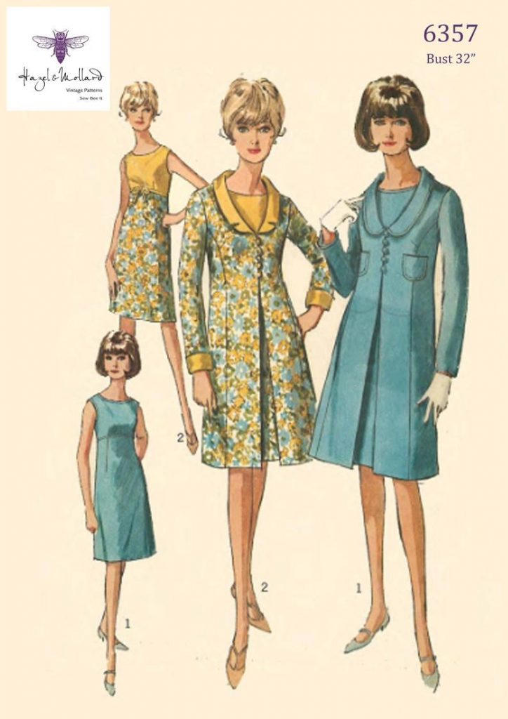 intage 1960s Sewing Pattern Sheath Dress & Coat Bust 32 image 0