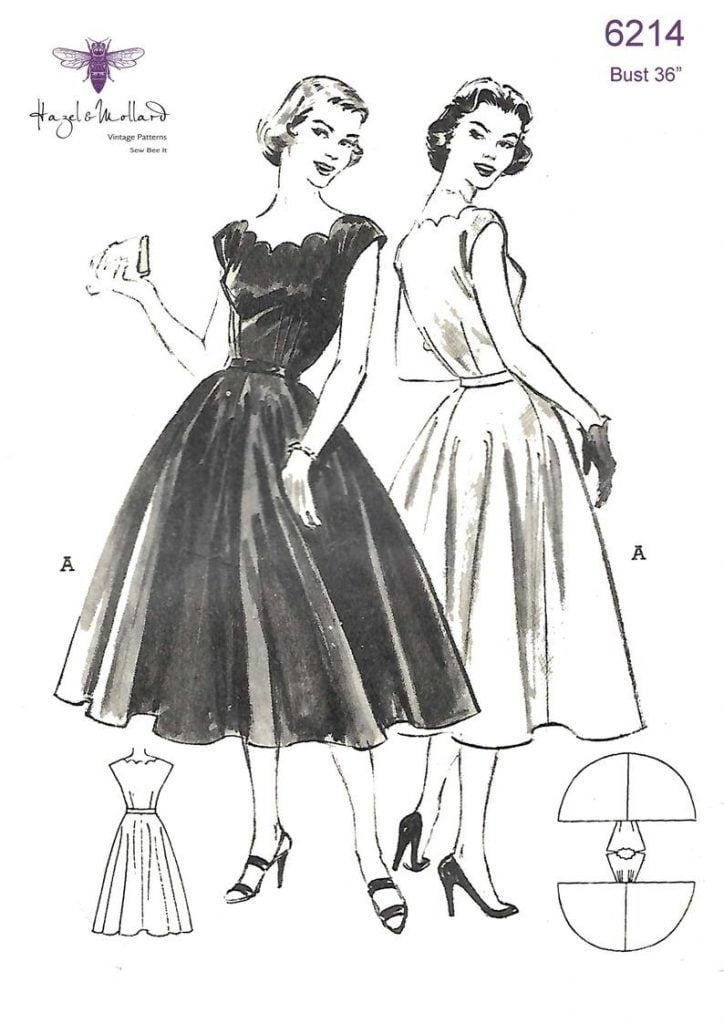 Vintage 1950's Sewing Pattern Scalloped Neck Circular image 0