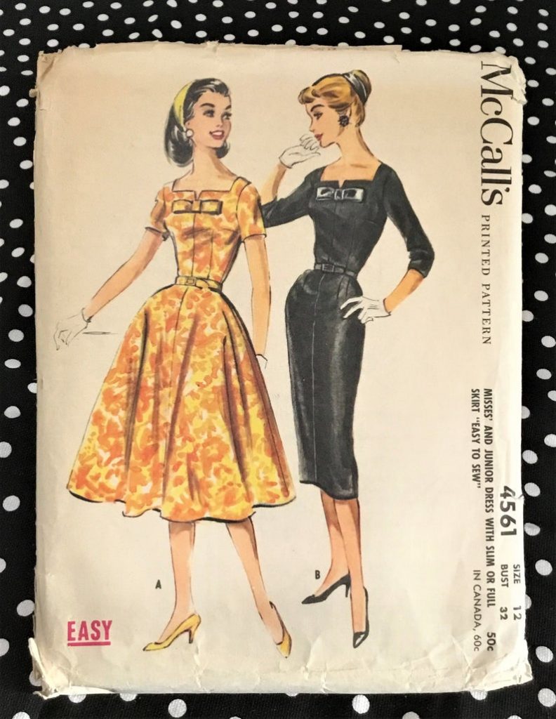 McCalls 4561 Size 12 Rockabilly Design 1958 image 0