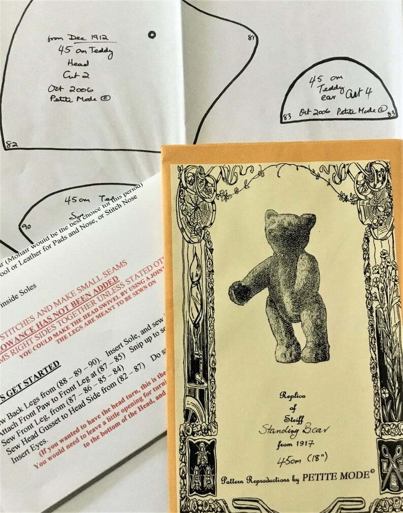 1917 German Bear Pattern with Translated Instructions image 0
