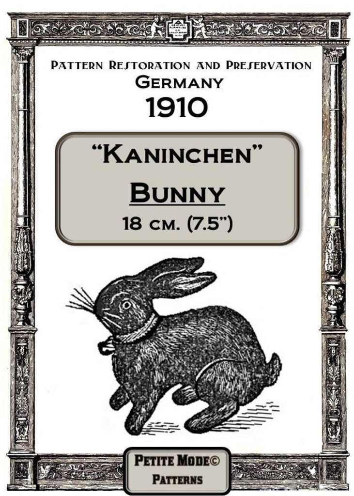 1910 Small Bunny Toy Pattern  Digital Download image 0