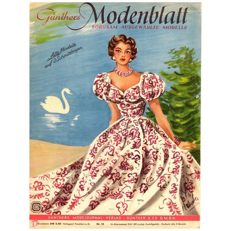 1950s Gunthers Fashion Magazine:  Digital Download image 0