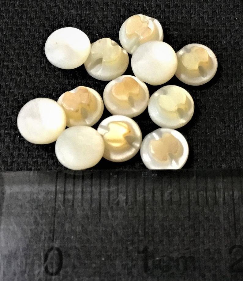 Miniature Mother of Pearl Vintage Buttons 12 image 0
