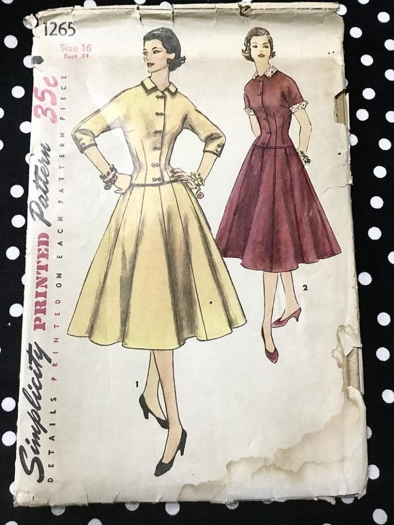 1950s Simplicity No 1265 Size 16 Bust 34 image 0
