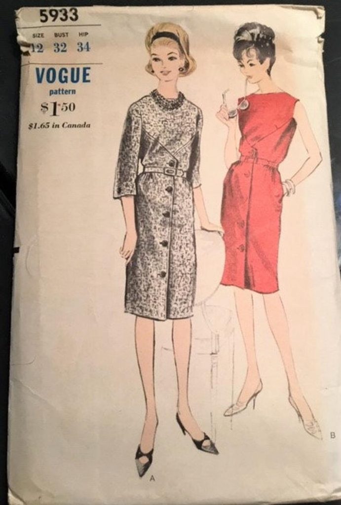 1960s Vogue5933 Sz 12 Bust 32 image 0