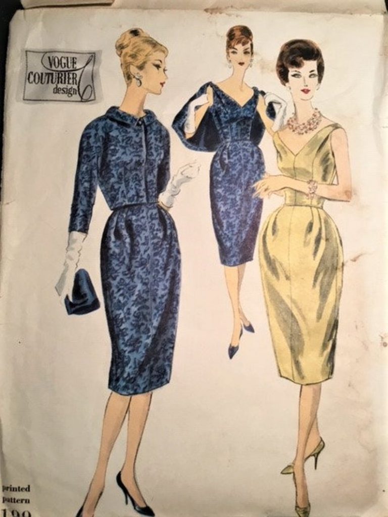 1959 Vogue Couturier Design No. 199  Sz 12 Bust 32 image 0