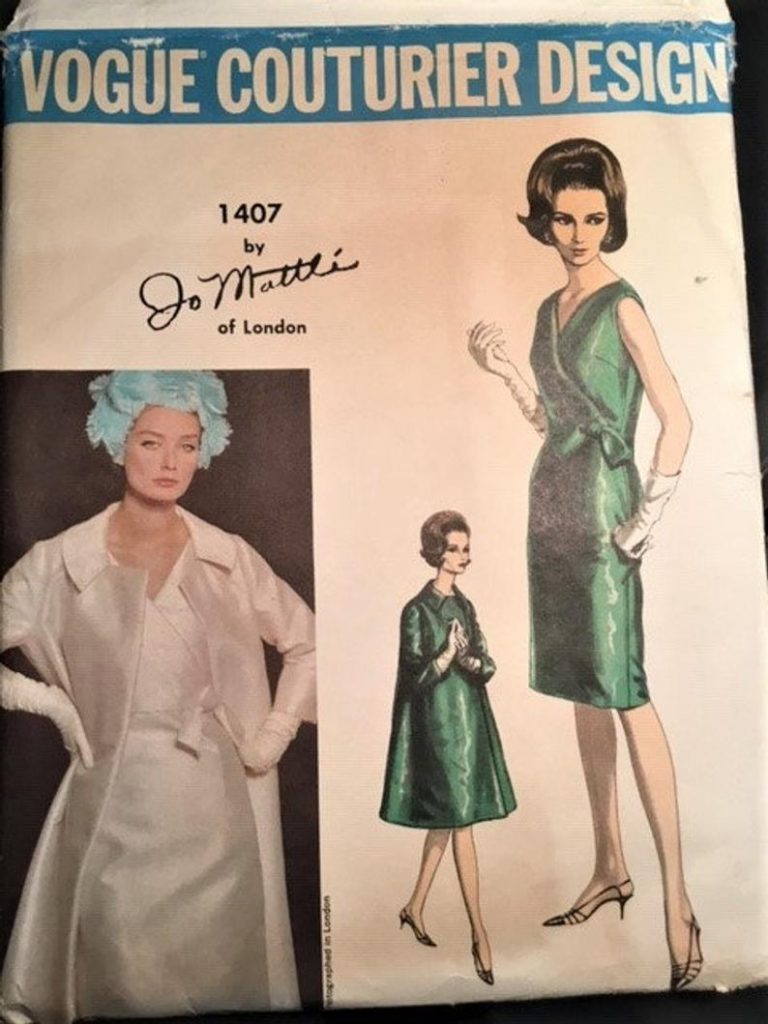 1960 Vogue Couturier Design No. 1407 by Jo Mattli  Sz 14 Bust image 0