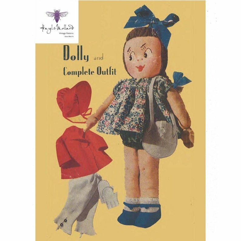 Vintage 1940's Sewing Pattern: Make Do and Mend Rag Doll image 0