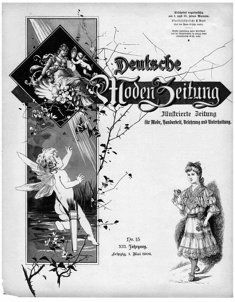 1904 Deutsche Moden Zeitung Book 15 DIGITAL UPLOAD image 0