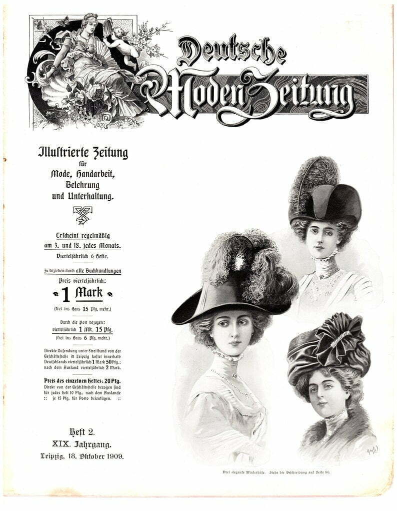 1909 Deutsche Moden Zeitung Book 2 DIGITAL UPLOAD image 0