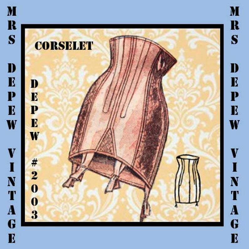 Vintage Sewing Pattern French Corselet Ladies 1950's image 0