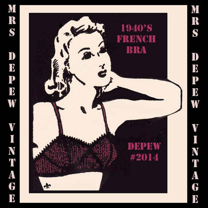 Vintage Sewing Pattern Ladies 1940's French Bra Digital image 0