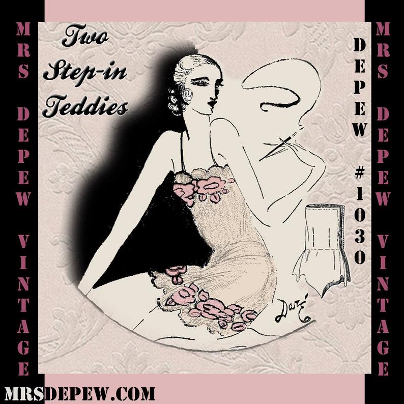 Vintage Sewing Pattern 1920's Easy Step  In Teddies image 0