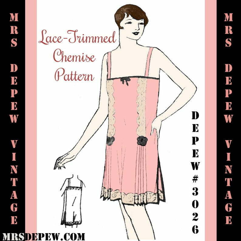 Vintage Sewing Pattern 1920's Flapper Chemise Teddy 3026 image 0