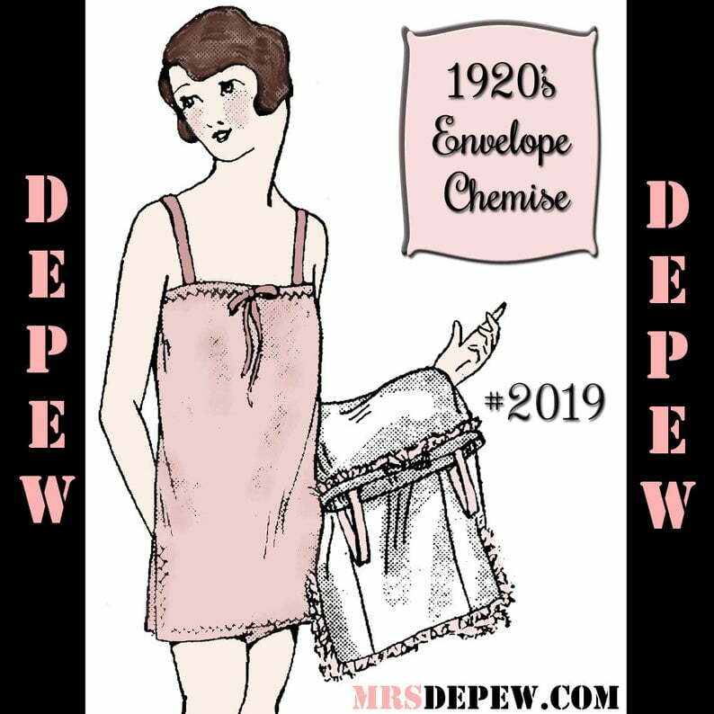Vintage Sewing Pattern 1920's Flapper Slip and Envelope image 0