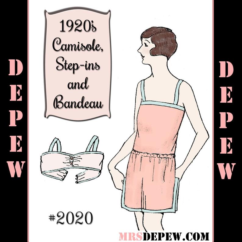 Vintage Sewing Pattern 1920's Flapper Step-in Camisole image 0