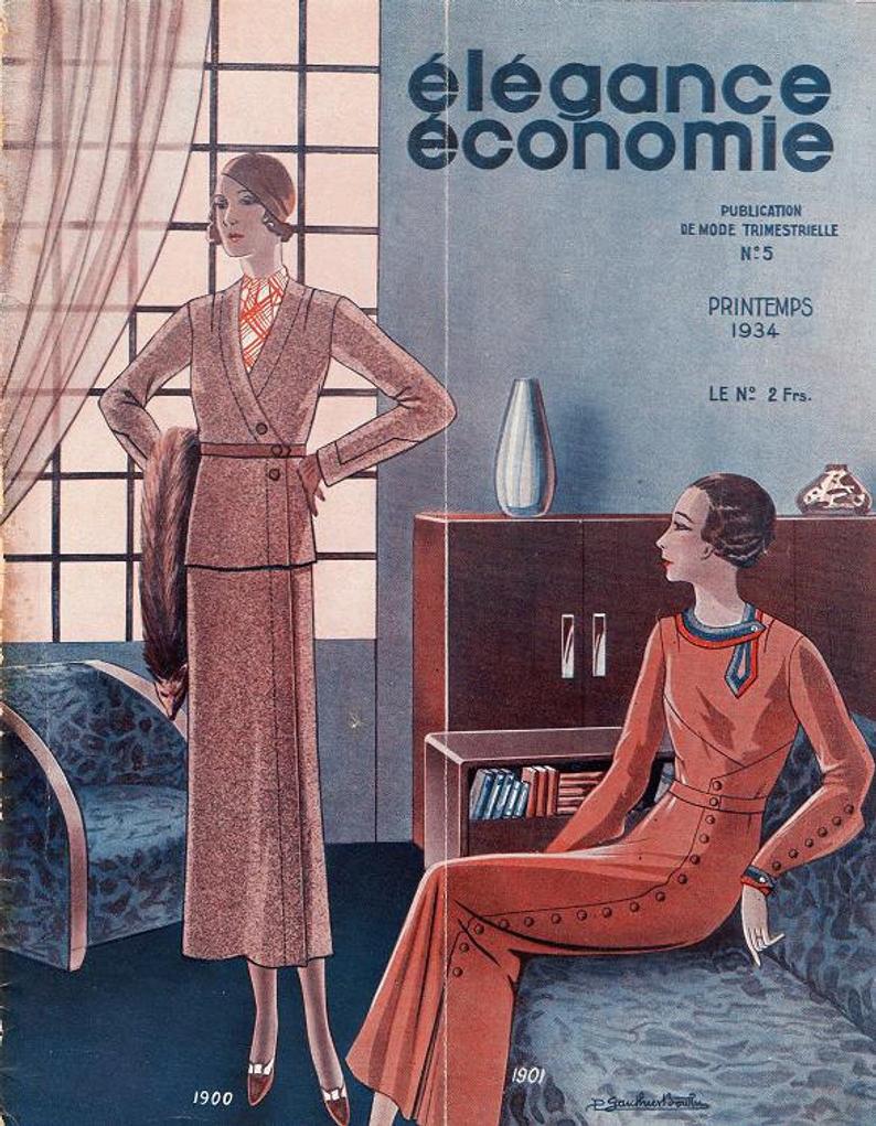 1934 French Dress Store Catalog:  Digital image 0