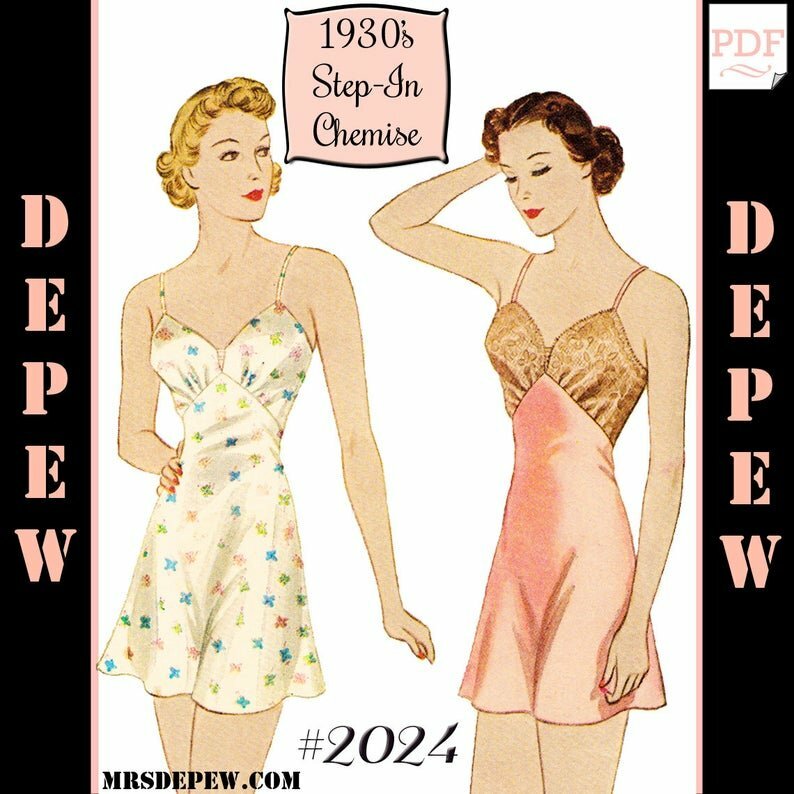 S605 Vintage Sewing Pattern Multi Size Reproduction 1930's image 0