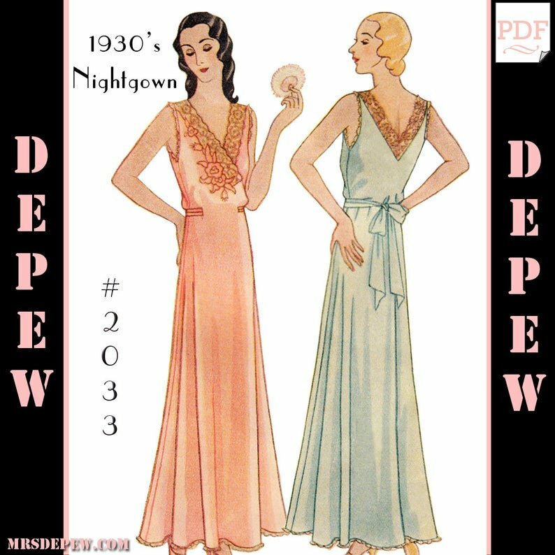 Vintage Sewing Pattern Multi-Size Reproduction 1930's image 0