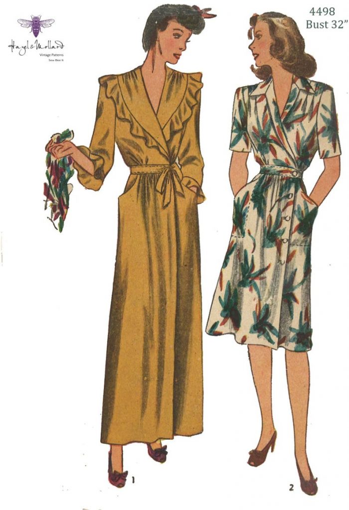 Vintage 1940's Sewing Pattern Housecoat Robe Dressing Gown image 0