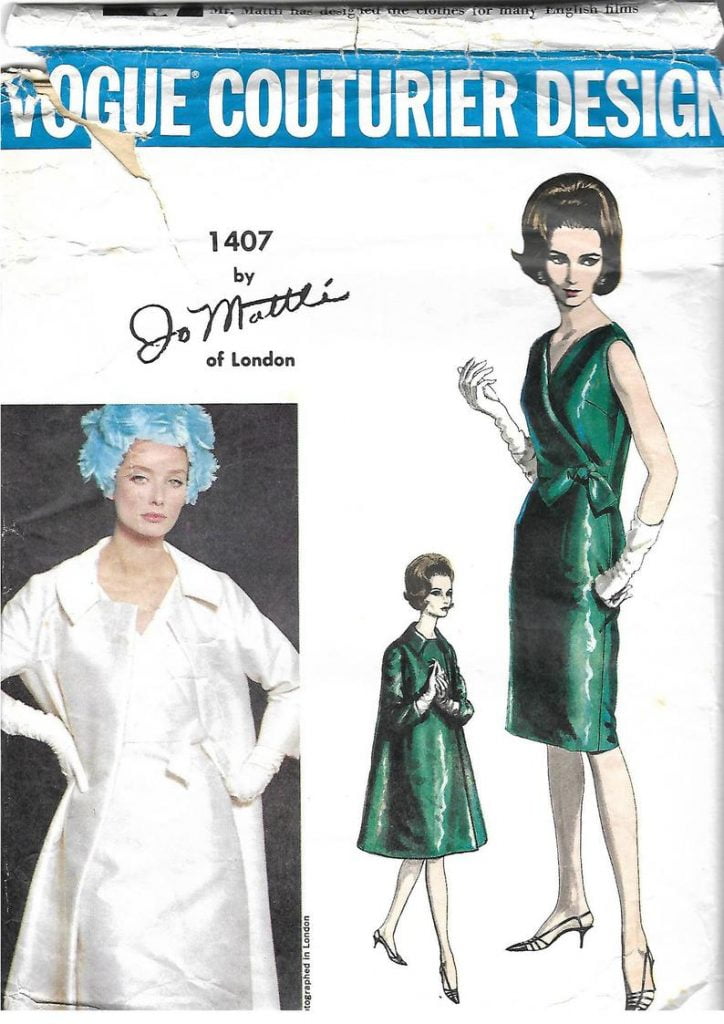 Original 1960s Jo Mattli VOGUE COUTURIER DESIGN 1407 Slim image 0
