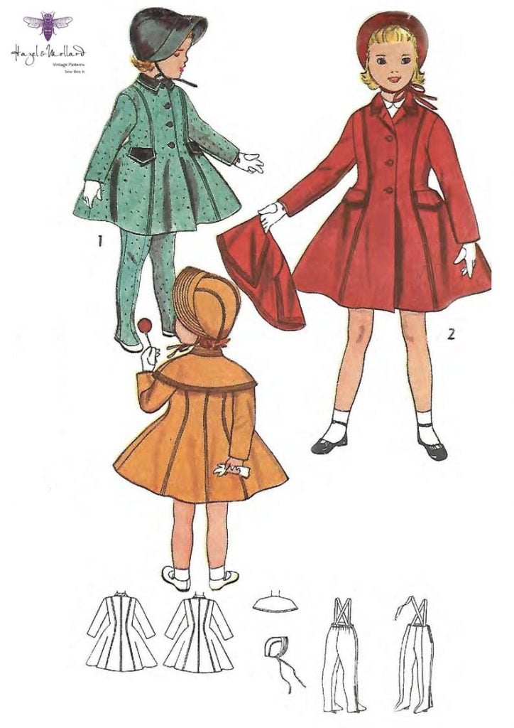 Vintage 1950's Sewing Pattern: Child's Coat Cape image 0