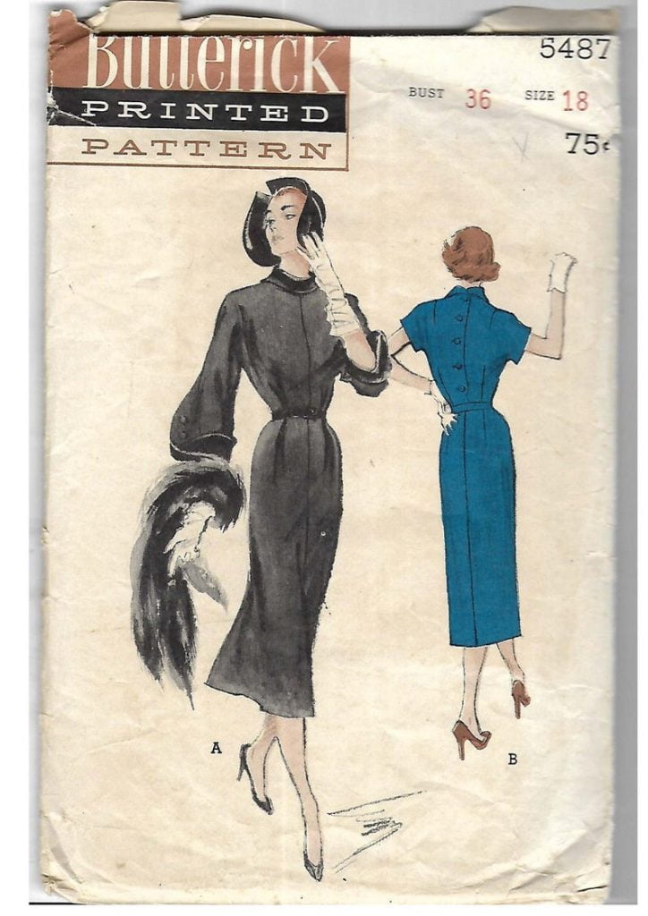 Original Vintage 1950's Sewing Pattern Butterick 5487 image 0
